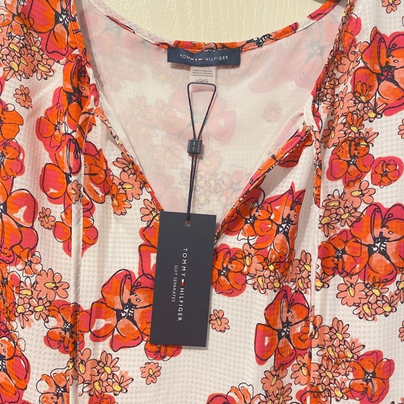 Tommy Hilfiger floral blouse tank L - Picture 3 of 5